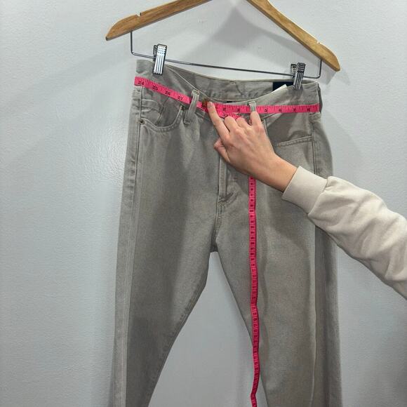 Goldsign Mid Rise Low Slung Straight Leg Relaxed Fit Jeans in Dove Grey Size 24 - Picture 9 of 11